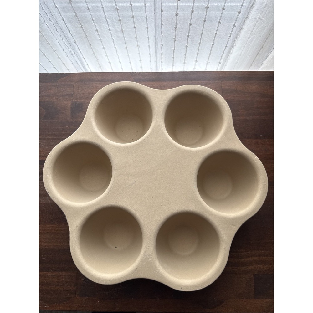 Pampered Chef Stoneware Single Servings 6 Pan Muffin Pot Pie #5131 New USA